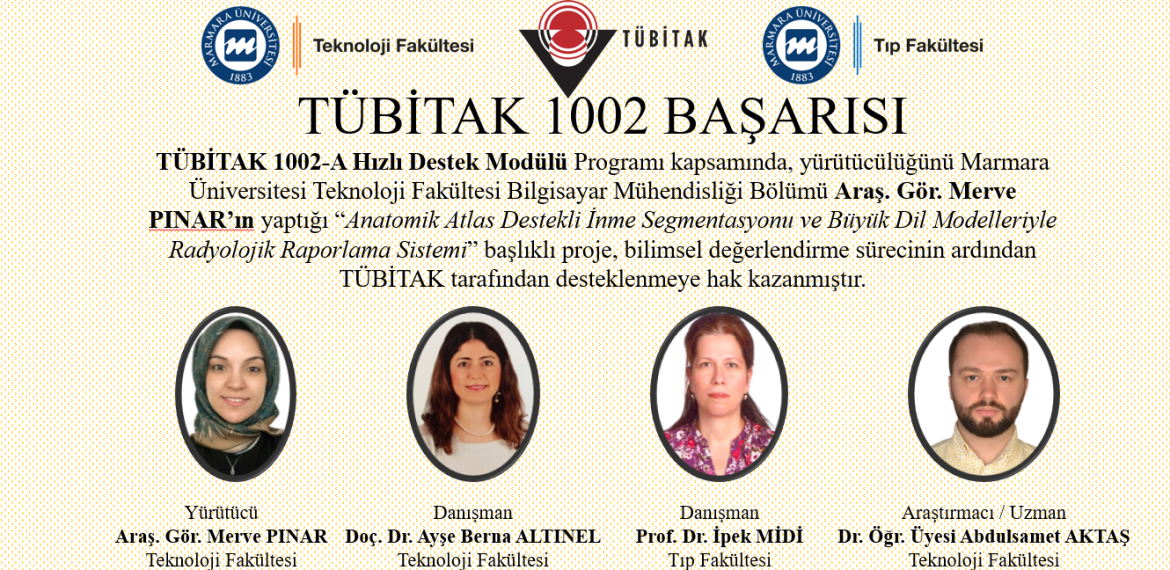 TÜBİTAK 1002-A Desteği Kazanan Projemiz: “Anatomik Atlas Destekli İnme Segmentasyonu ve Büyük Dil Modelleriyle Radyolojik Raporlama Sistemi”.